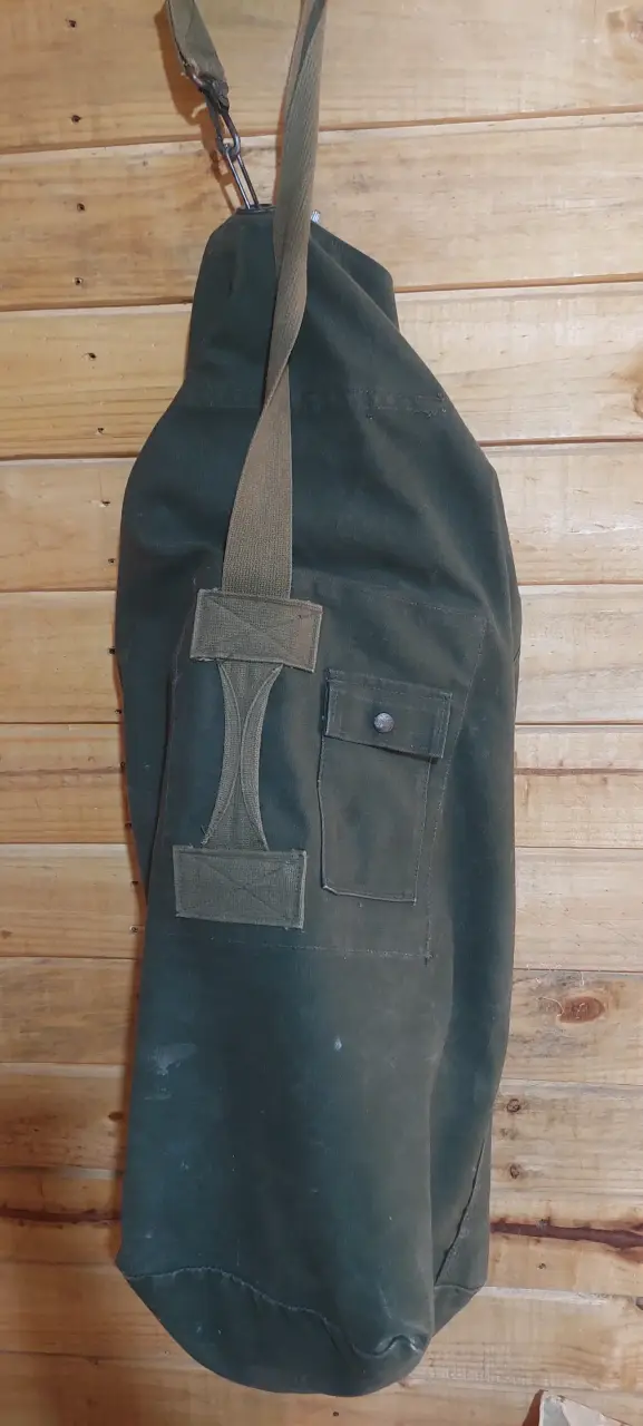 Bolso de lona verde militar resistente original US - 1
