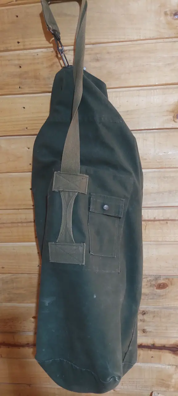 Bolso de lona verde militar resistente original US - 3