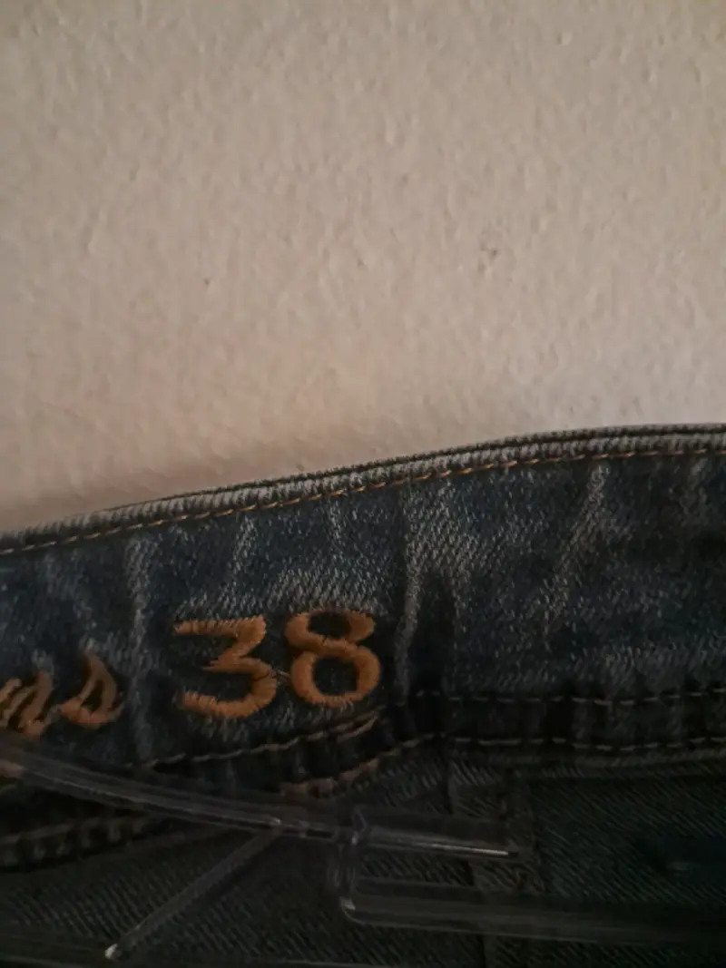 Jeans acampanados de mezclilla azul talla 38 - 3