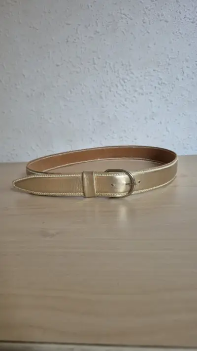 Cunturónes de cuero dorado mujer - miniatura 1