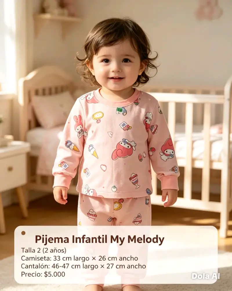 Pijama infantil My Melody talla 2 años