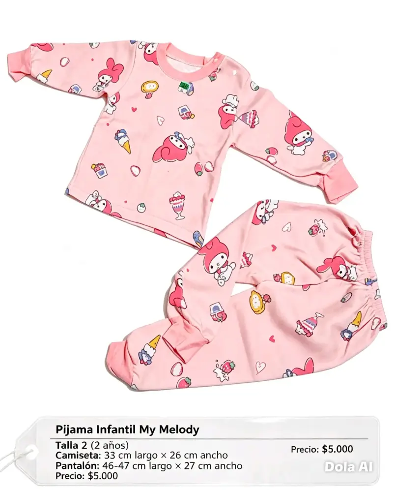 Pijama infantil My Melody talla 2 años - 2