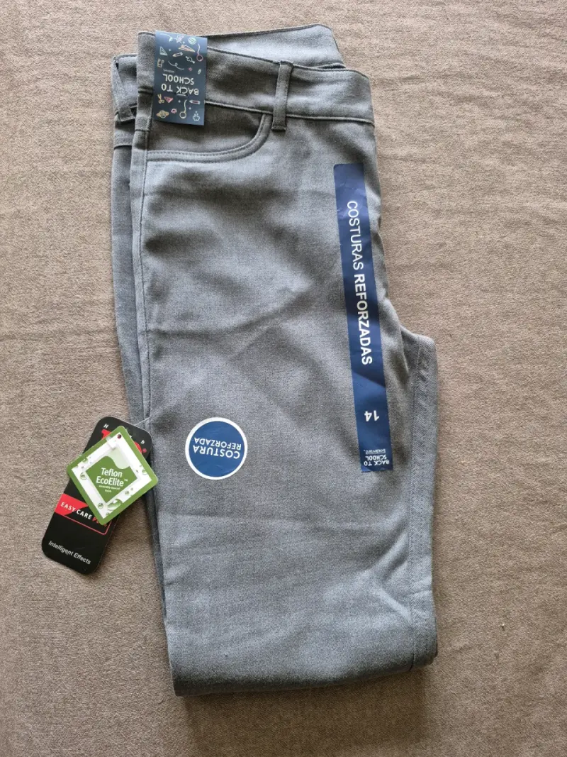 Pantalon gris colegio talla 14 - 2