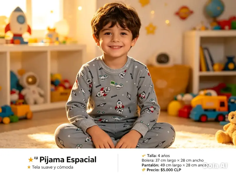 Pijama Espacial para Niño Tela Suave