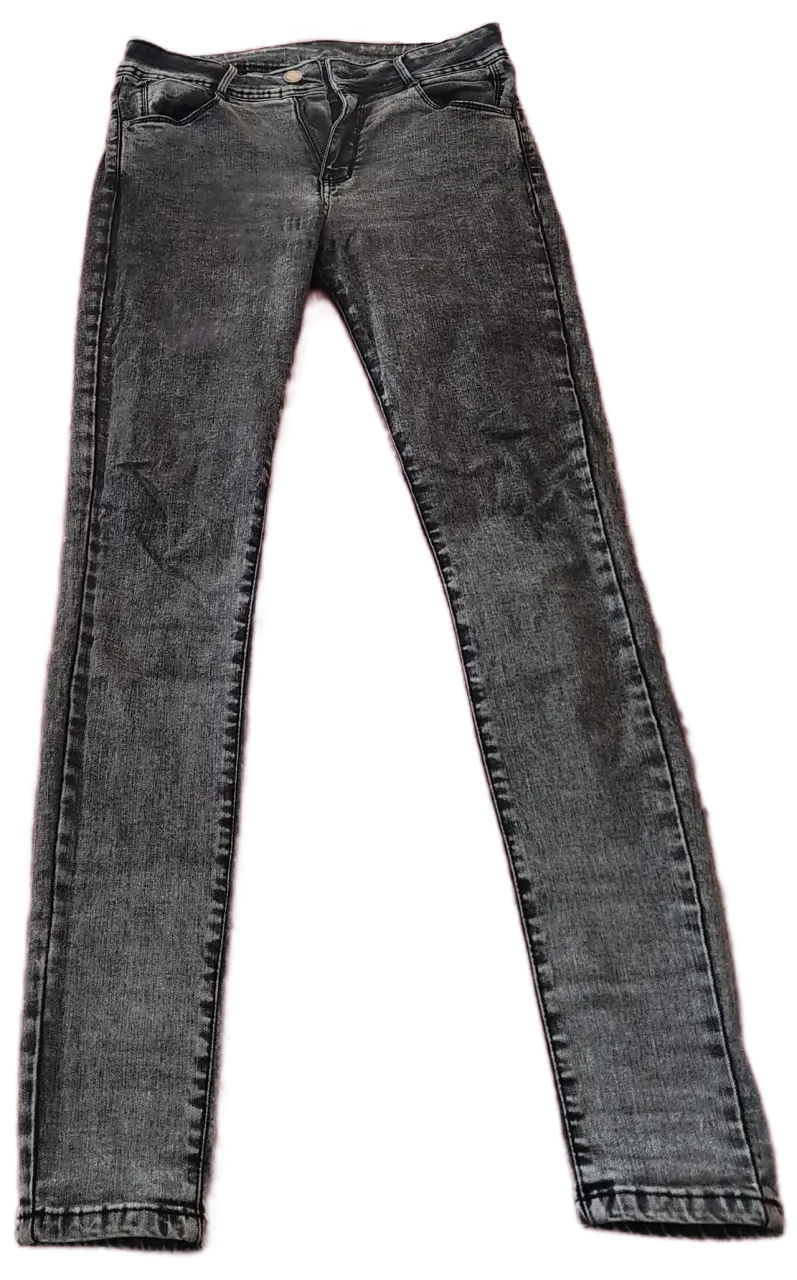 Jeans ajustados gris oscuro para mujer