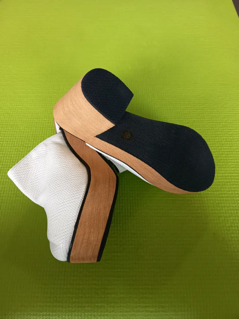 Zuecos de Tacón Alto Blancos para Mujer - 3