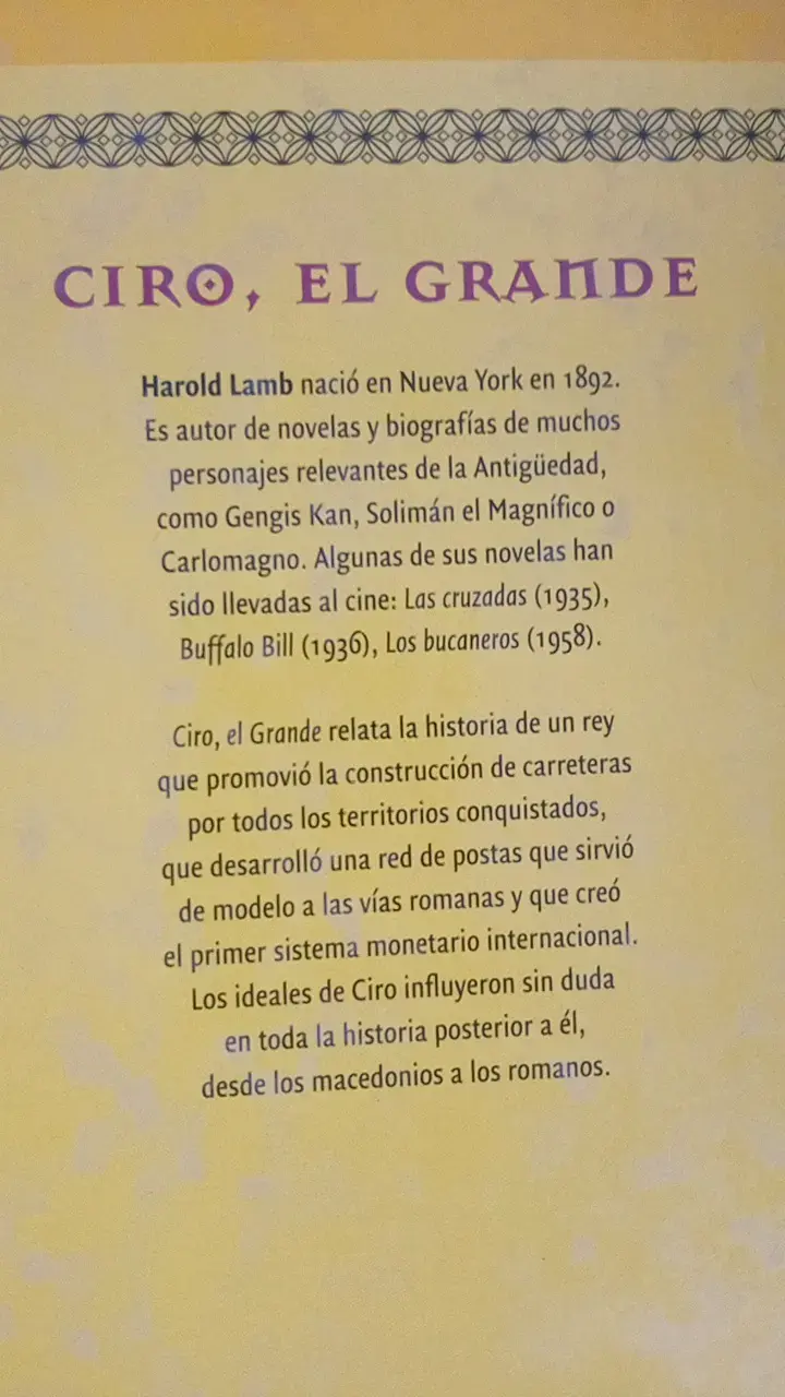 Libro 'Ciro, El Grande' de Harold Lamb - 2