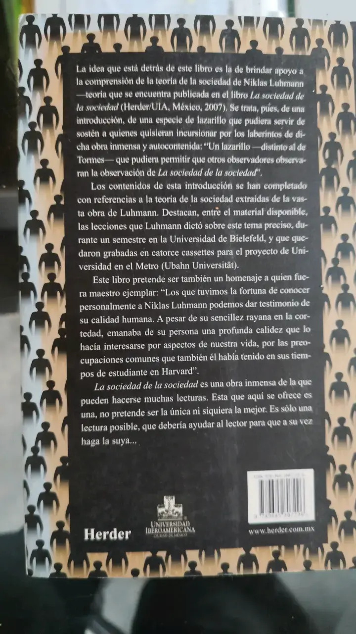 Libro Introducción a la Teoría de la Sociedad de Niklas Luhmann - 2