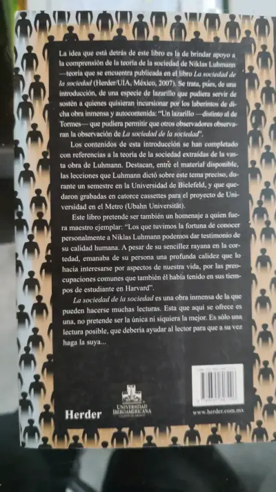Libro Introducción a la Teoría de la Sociedad de Niklas Luhmann - miniatura 2