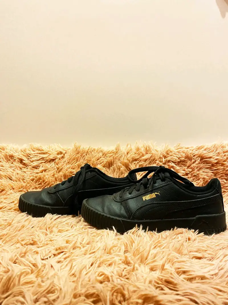 Zapatillas negras Puma de cuero para hombre