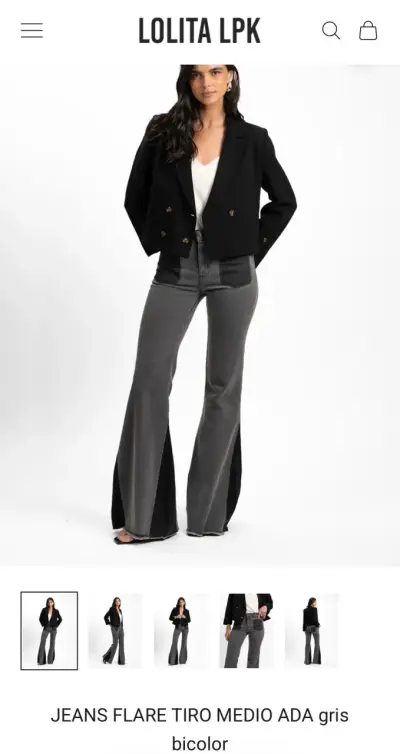 Jeans Flare Tiro Medio LPK - miniatura 4