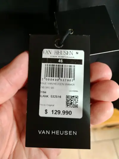Traje negro Van Heusen para hombre talla 46 - miniatura 3