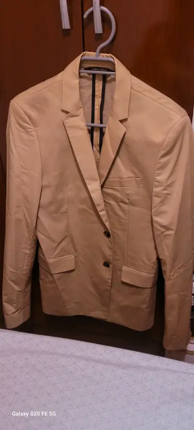 Blazer beige para hombre Zara Man - miniatura 1