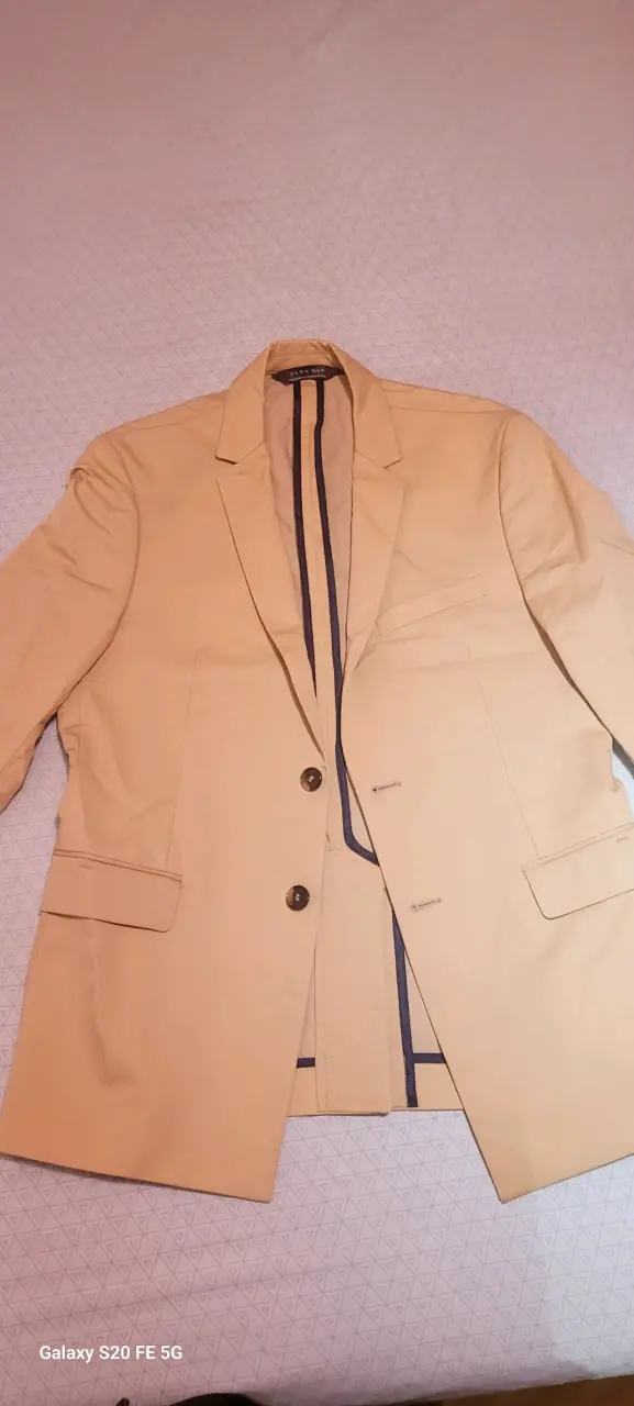 Blazer beige para hombre Zara Man - 4