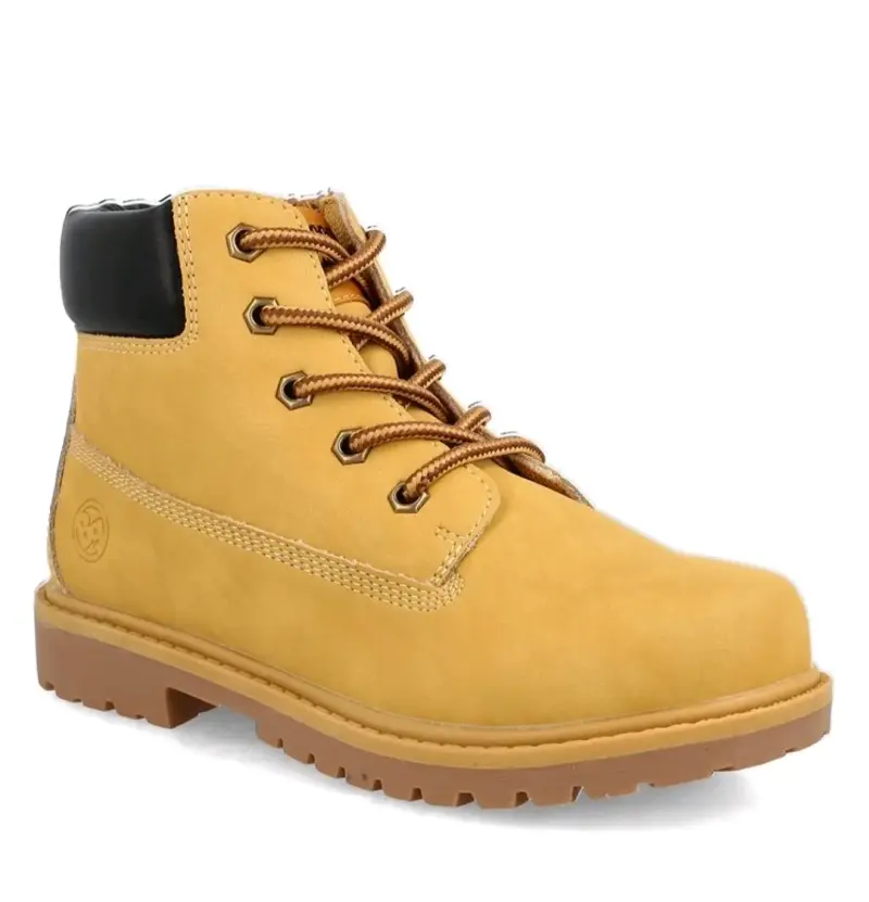 Botas de cuero amarillas para niño n 34