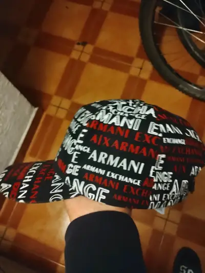 Gorra Armani Exchange Negra con Estampado - miniatura 1