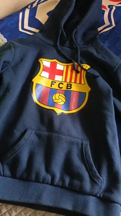 Polerón con capucha FCB azul oscuro - miniatura 1