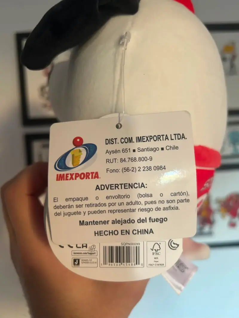 Peluche Squishmallows Snoopy con Traje Rojo - 6