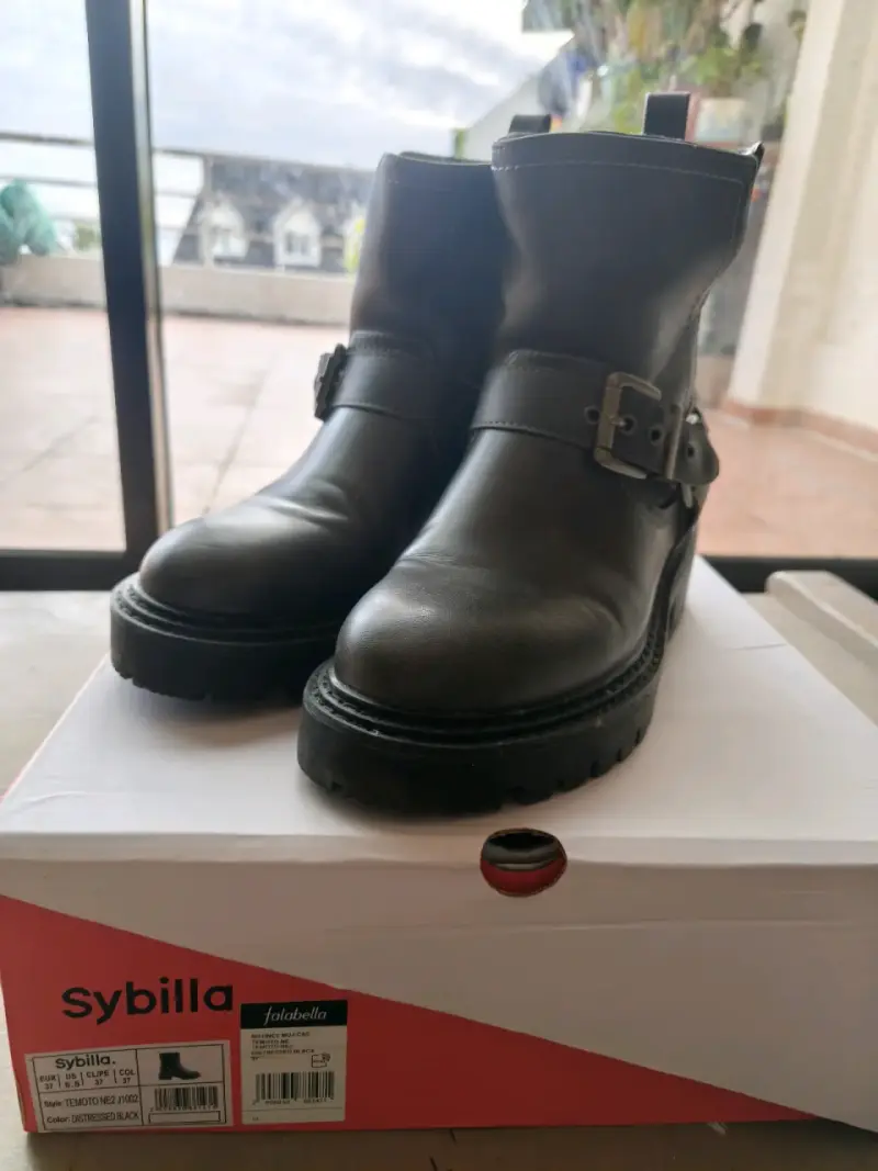 Botines de cuero negro Sybilla talla 37 - 1