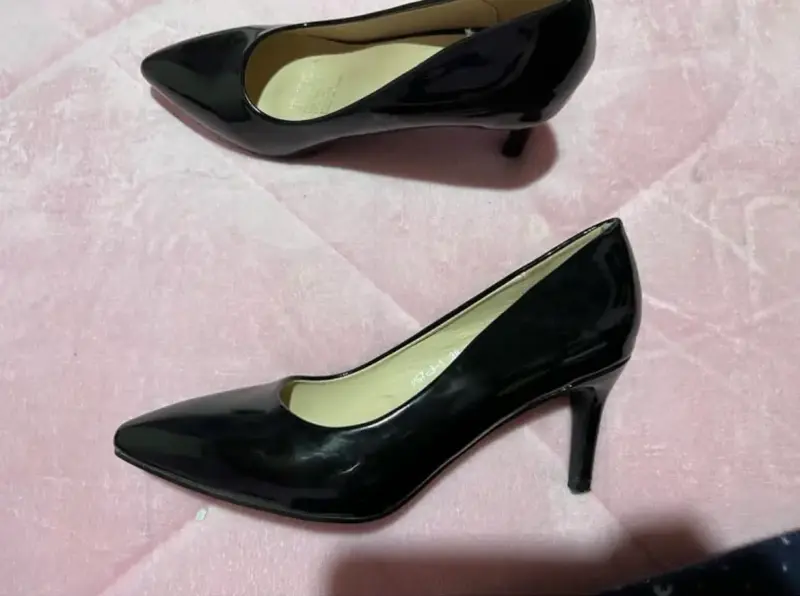 Zapatos de Tacón Negro Charol Elegantes - 2