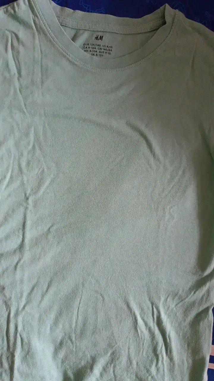 Polera verde H&M de algodón niño T8 - 2