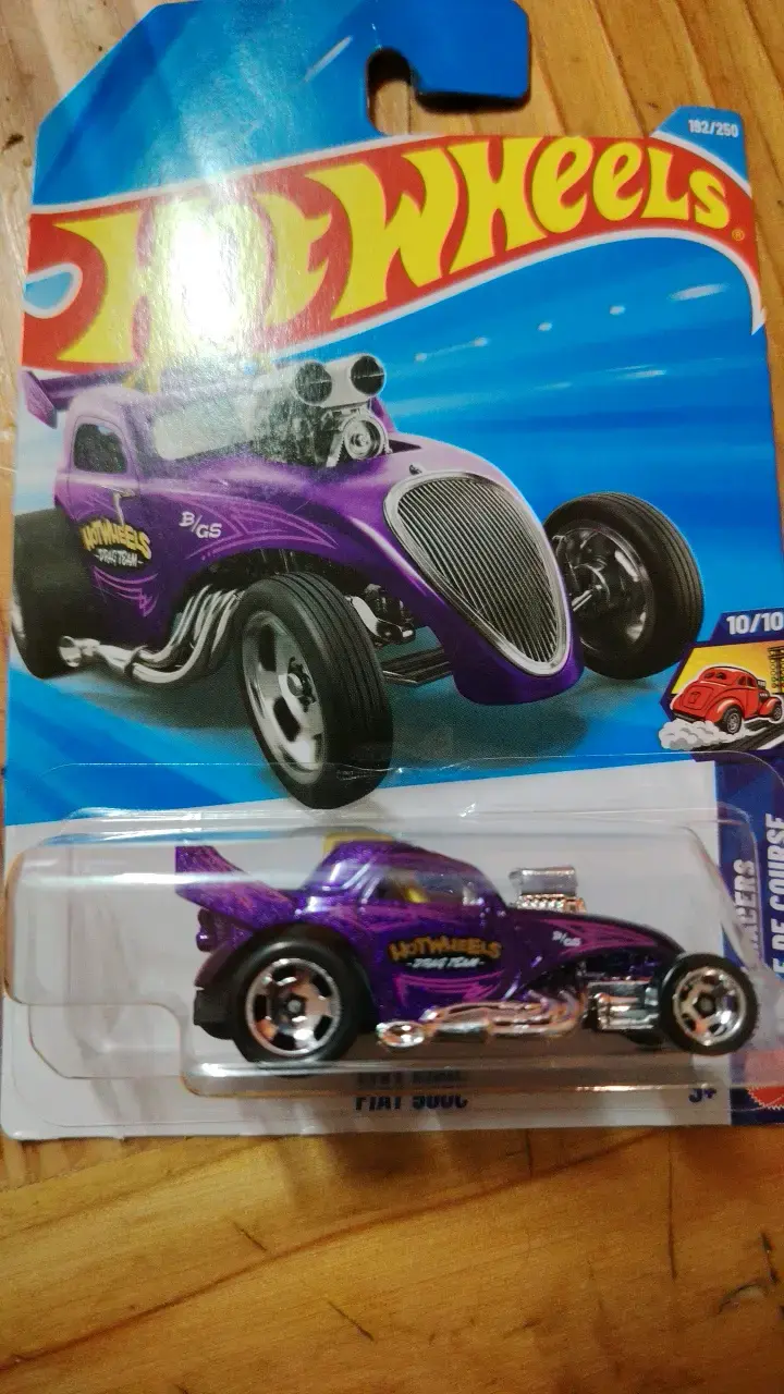 Auto de juguete Hot Wheels Fiat 500C morado