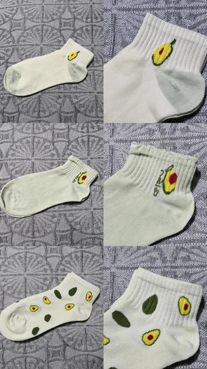Calcetines cortos con diseño de palta - 1