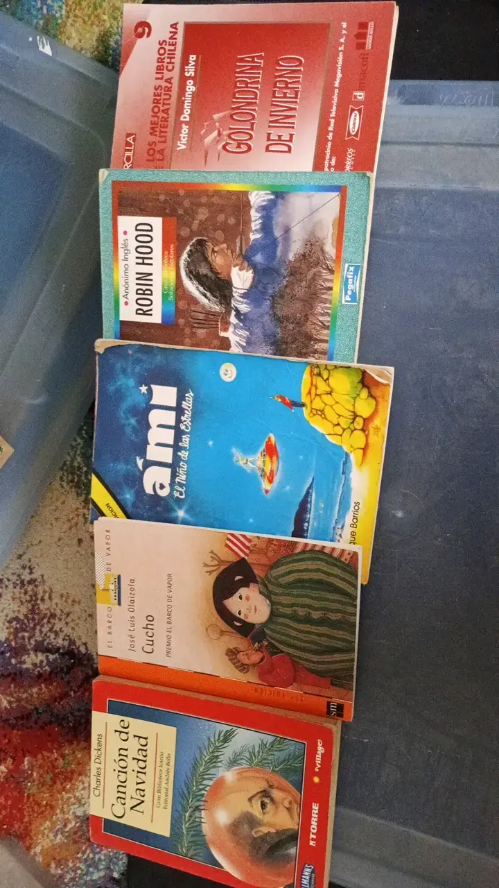 Lote de 5 libros clásicos y literatura chilena - 1