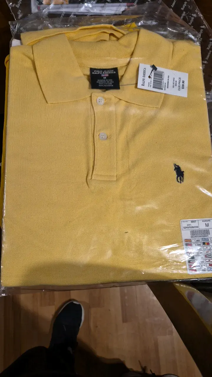 Polera Polo Amarilla Ralph Lauren Hombre