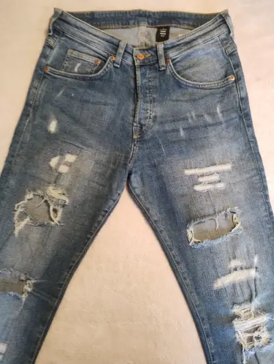 Jeans de Mujer Rasgados Azul - miniatura 3