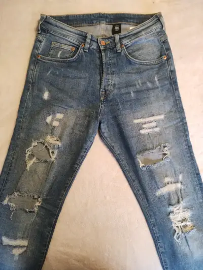Jeans de Mujer Rasgados Azul - miniatura 5