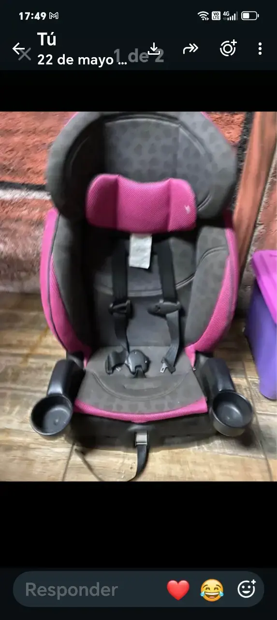 Silla de Auto para Niños con Portavasos - 2