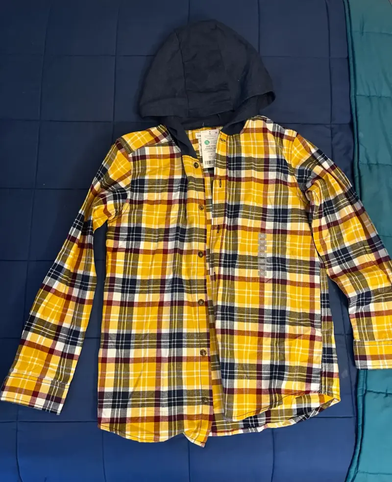 Nueva! Camisa a cuadros con capucha Carter’s