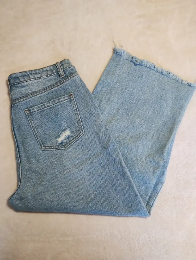 Jeans anchos de mezclilla azul claro Nicopoly - 3