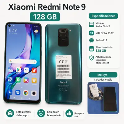 Xiaomi Redmi Note 9 – 128 GB / 4 GB en buen estado - miniatura 1