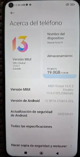 Xiaomi Redmi Note 9 – 128 GB / 4 GB en buen estado - 4