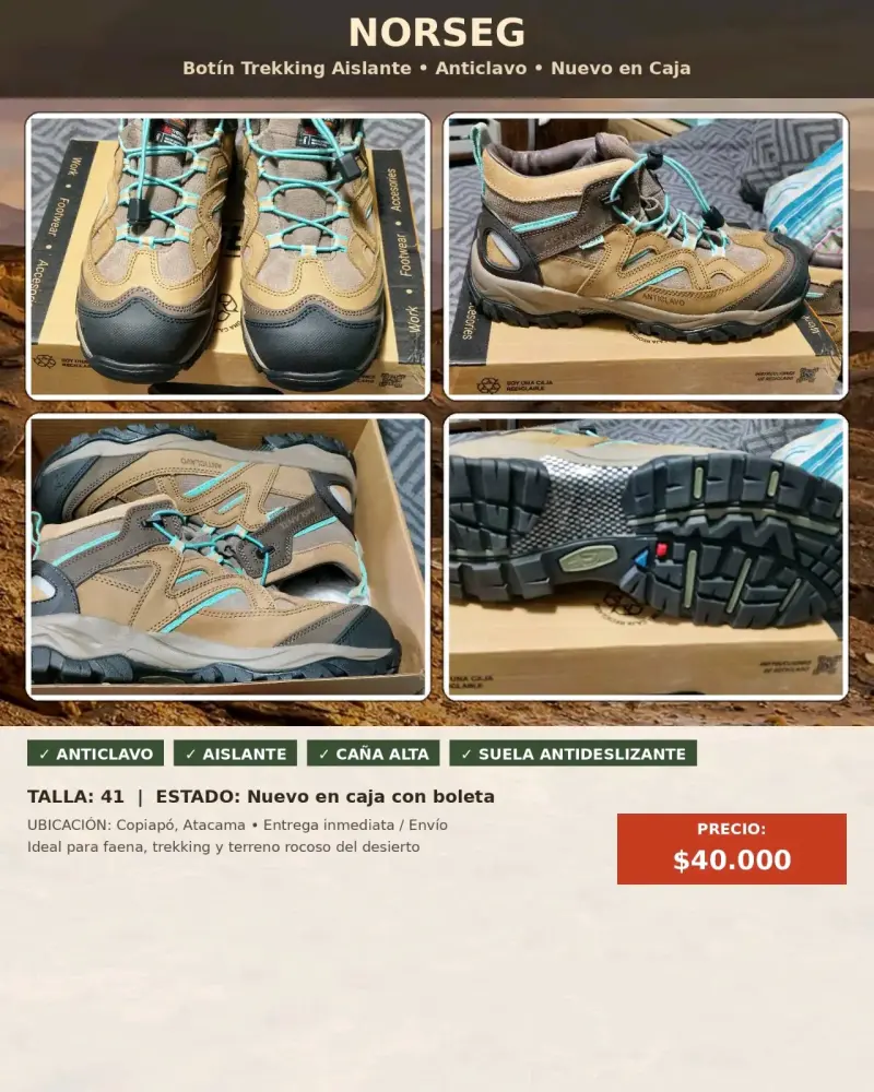 Botines Trekking Norseg Anticlavos Nuevos