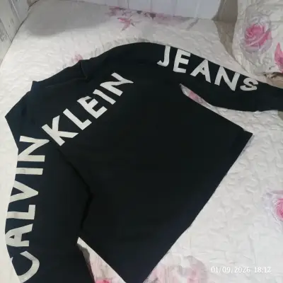 Polerón negro Calvin Klein Jeans para hombre - miniatura 1