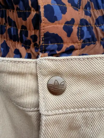 Pantalones beige Adidas con cintura elástica - miniatura 3