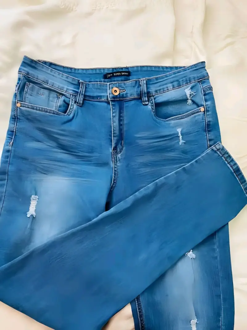 Jeans azul skinny para mujer