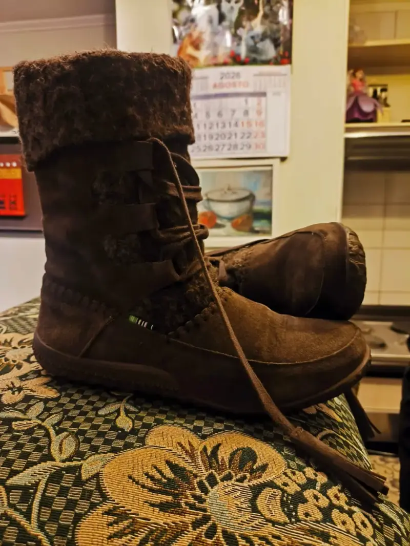 Botas de invierno marrones con forro de lana - 2