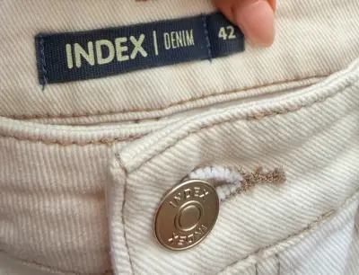 Jeans blancos de mezclilla Index talla 42 - miniatura 2