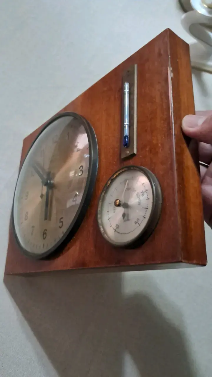 Reloj de pared vintage con termómetro y barómetro - 4