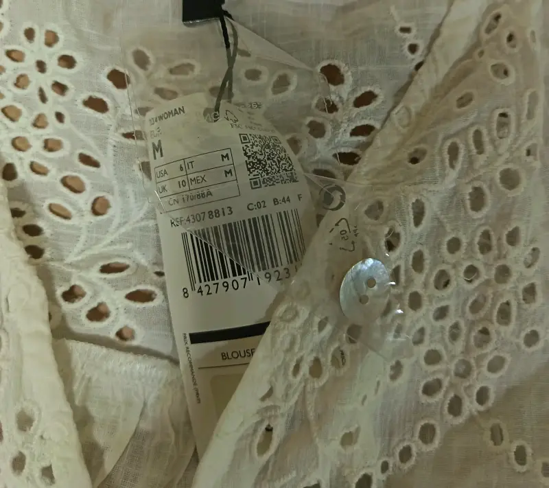 Blusa blanca MNG (Talla M) - 4