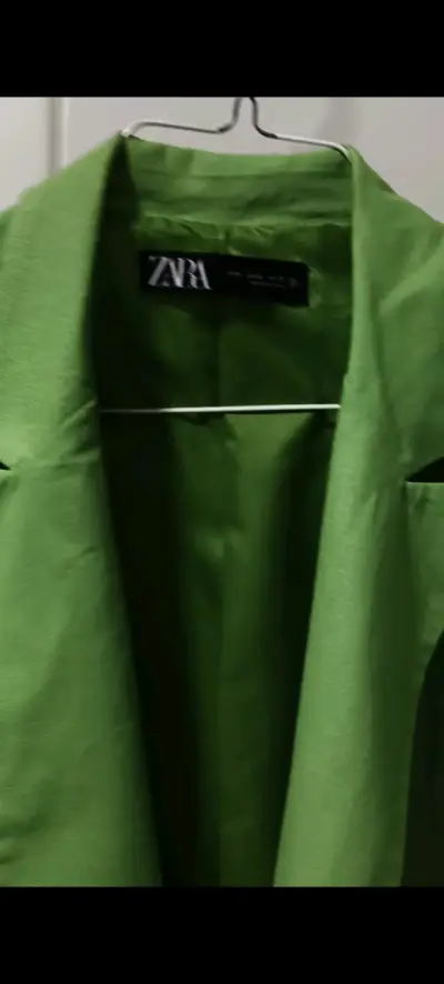 Blazer verde elegante Zara para mujer - miniatura 2