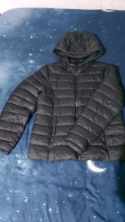 Parca acolchada negra con capucha Index - miniatura 1