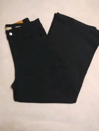 Pantalones anchos negros de mujer talla 30 - miniatura 2