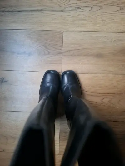 Botas Gacel de cuero negras con taco alto - miniatura 3