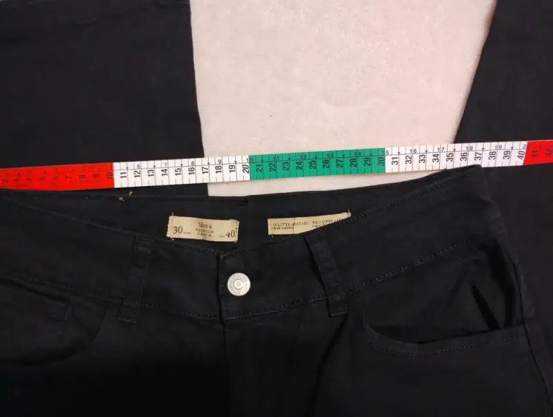 Pantalones anchos negros de mujer talla 30 - 4
