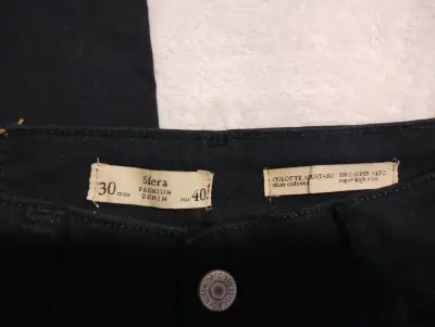 Pantalones anchos negros de mujer talla 30 - miniatura 5